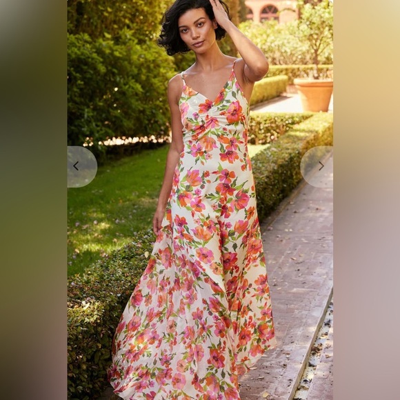Misa Los Angeles Dresses & Skirts - 🌸 MISA Los Angeles Negine Floral Maxi Dress — Size M — Open Back Slip Dress